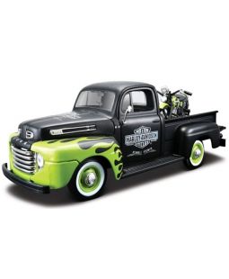 Harley Davidson Ford F-1 Pickup + FL Phanhead Black - Maisto 1 : 24