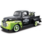 Harley Davidson Ford F-1 Pickup + FL Phanhead Black - Maisto 1 : 24