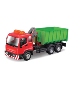 Bburago servisní vozidlo Hooklift and Crane Truck 1:43