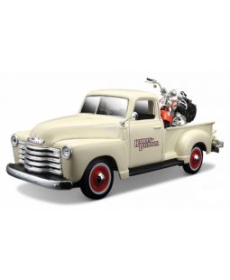 Harley Davidson Chevrolet 3100 Pickup + FLSTS Heritage, Maisto 1 : 24