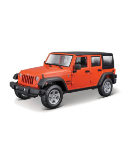 Maisto 2015 Jeep Wrangler Unlimited, metal oranžová, 1:24