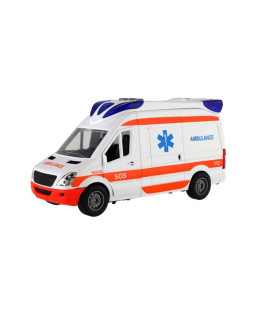 Ambulance na setrvačník se světlem a zvukem, 37x18x11cm