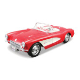 Maisto 1957 Corvette, červená, stavebnice auta, 1:24