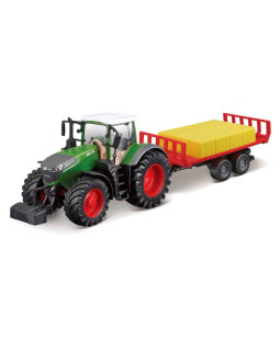 Bburago Farm tractor Fendt 1050 s přívěsem na balíky 1:50