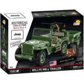 Cobi 2804 Willys MB s přívěsem 1:12, 1580 kostek, EXECUTIVE EDITION