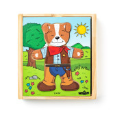 Woody Puzzle šatní skříň, Pejsek, 18 dílů