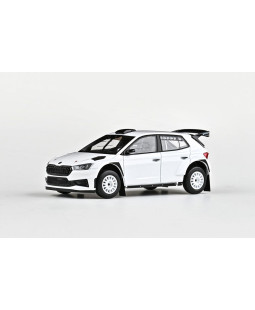 Abrex Škoda Fabia IV RS Rally2 (2022) Šotolinová kola 1:43 - Bílá