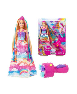 Mattel Barbie princezna s barevnými vlasy herní set