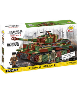 COBI 3124 II WW PzKpfw VI Tiger Ausf E, 2v1, 1:35, 870 kostek