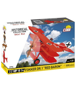 Cobi 2996 Great War Fokker Dr. I Red Baron, 1:32, 221 kostek