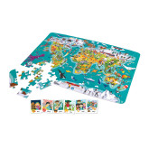 Hape Puzzle Mapa světa 2v1, 105 dílků