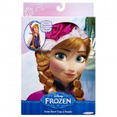 Frozen Disney paruka Anna s copánky a zimní čepicí