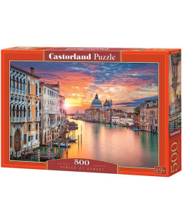 Castorland puzzle Benátky a západ slunce, 500 dílků