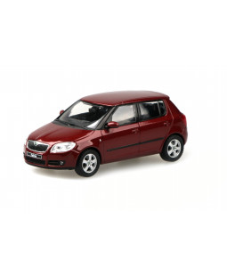 Abrex Škoda Fabia II (2006) Červená Flamenco Metalíza 1:43