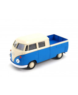 Welly Volkswagen T1 Double Cabin Pick Up, Modrý 1:34