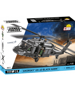 COBI 5817 Armed Forces vrtulník Sikorski UH-60 Black Hawk,1:32, 905 kostek