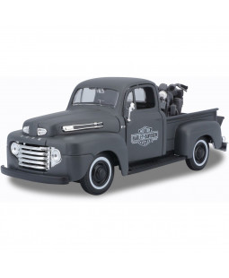 Maisto Harley Davidson Ford F-1 Pickup (1948) a WLA Flathead (1942) 1:24