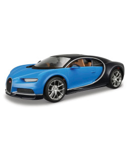 Maisto Bugatti Chiron, modrá, stavebnice auta, 1:24